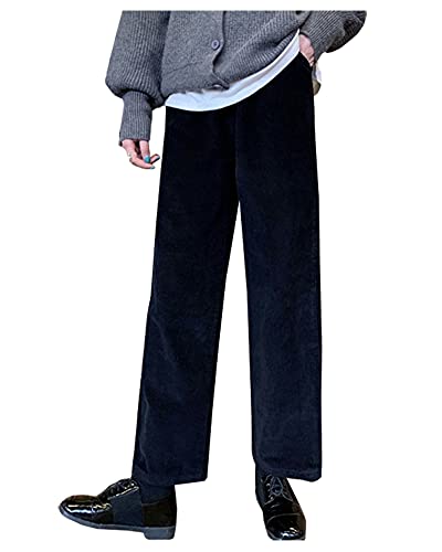 Damen Vintage High Waisted Straight Leg Cord Pants Hose, schwarz, Mittel Damen Vintage High Waisted Straight Leg Cord Pants Hose, schwarz, Mittel von Cyparel