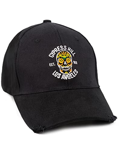 Cypress Hill Cap Unisex Schädel Logo Schwarzer Snapback | Musikartikel One Size von Cypress Hill