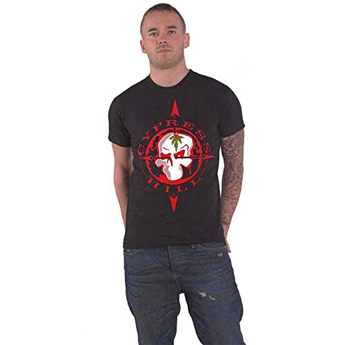 Cypress Hill T Shirt Skull Compass Band Logo Nue offiziell Herren Schwarz XL von Cypress Hill