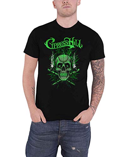 Cypress Hill T Shirt Twin Pipes Band Logo Nue offiziell Herren Schwarz S von Cypress Hill