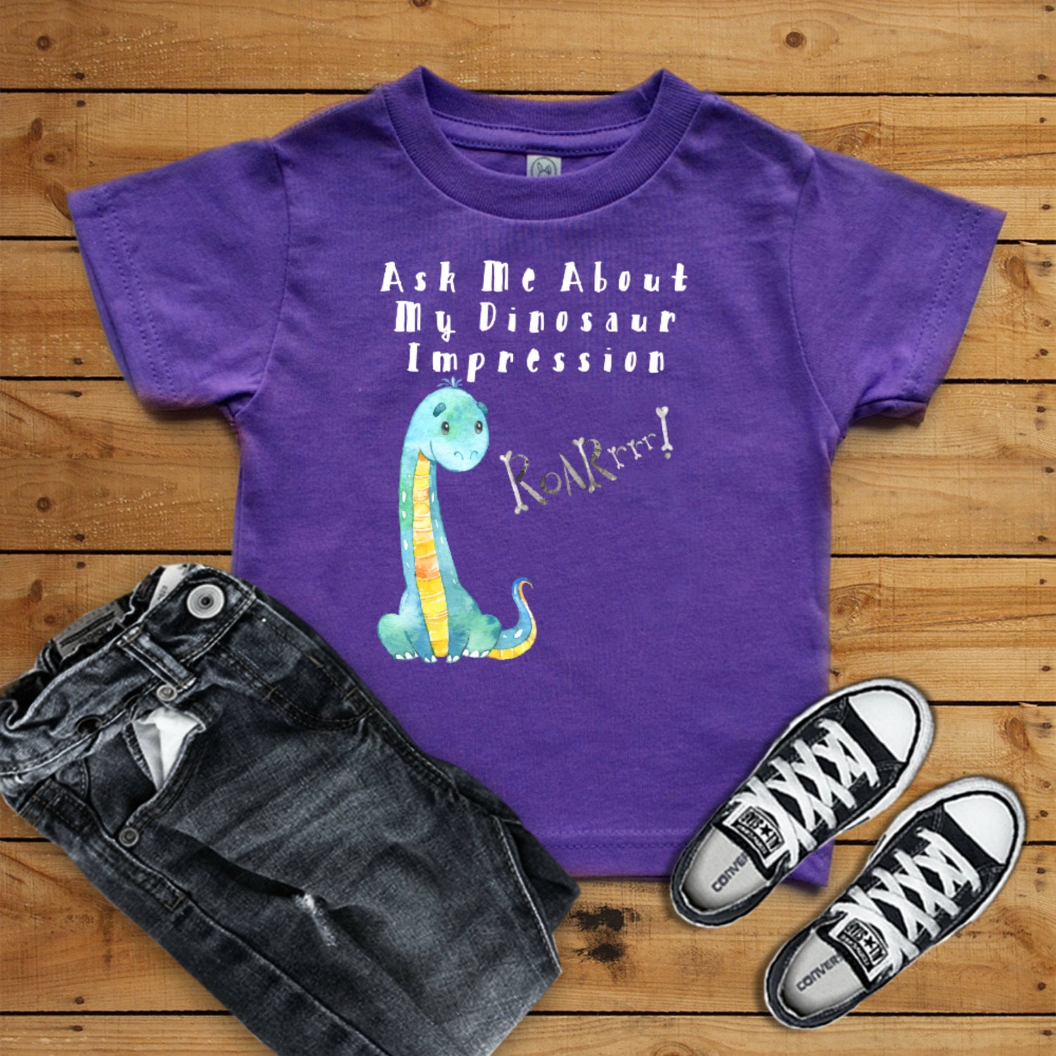 Dinosaurier-Shirt, Dinosaurier Brüllen Geschenk, Lustige T-Rex-Shirt, Kleinkind Shirt, Hemd von CypressKidsBoutique