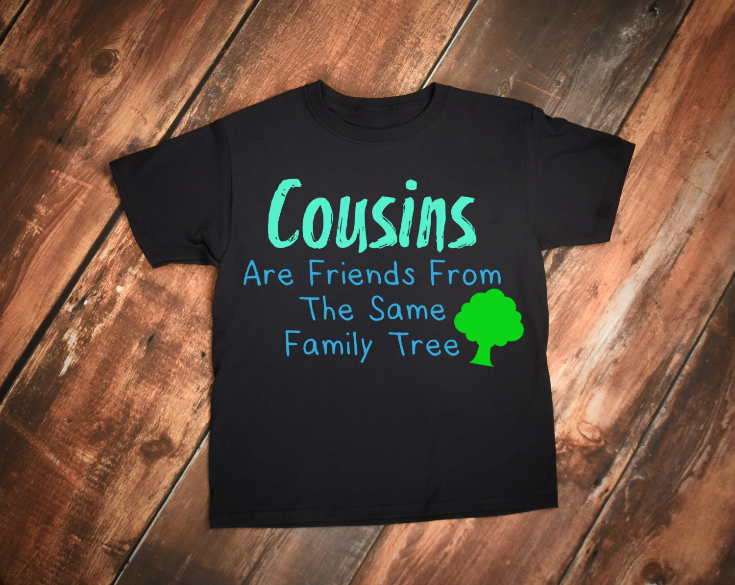 Süße Cousins Sind, Dass Die Freunde Aus Dem Gleichen Stammbaum Zeichnung Jugend Kurzarm T-Shirt Zitat von CypressKidsBoutique