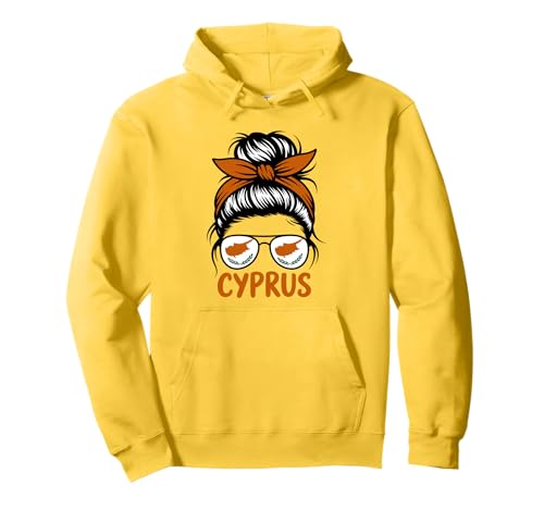 Zypern-Flagge, unordentliches Dutt, Mädchen, zyprische Wurzeln Pullover Hoodie Zypern-Flagge, unordentliches Dutt, Mädchen, zyprische Wurzeln Pullover Hoodie von Cyprus Flag Cypriot Roots