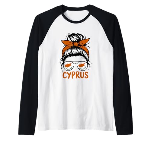 Zypern-Flagge, unordentliches Dutt, Mädchen, zyprische Wurzeln Raglan Zypern-Flagge, unordentliches Dutt, Mädchen, zyprische Wurzeln Raglan von Cyprus Flag Cypriot Roots
