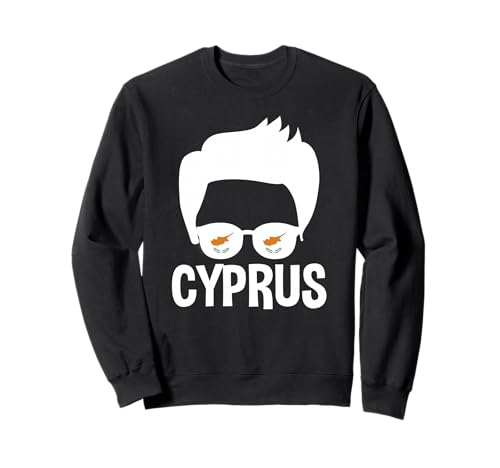 Cyprus Boy Silhouette Proud Zyprische Flagge Sonnenbrille Sweatshirt von Cyprus Flag Designs Proud Cypriot Roots