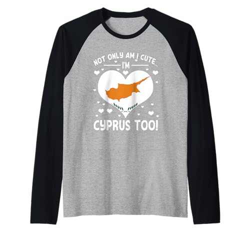 Süße zyprische Männer Frauen Zypern Erbe Spruch Raglan von Cyprus Flag Designs Proud Cypriot Roots