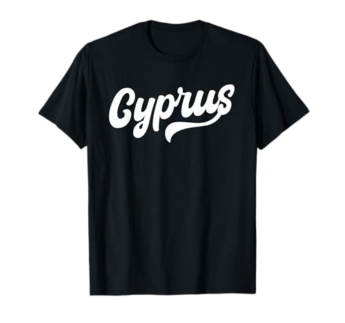 Zypern Typeset Zypern Männer Frauen Zypern Reise Souvenir T-Shirt von Cyprus Flag Designs Proud Cypriot Roots