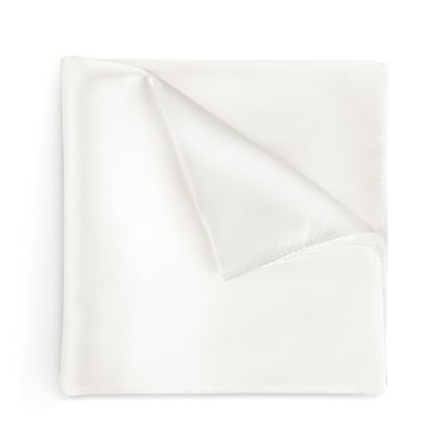 Cyriacus Einstecktuch aus 100% Seide Herren einfarbig Seideneinstecktuch - Gr. 34 x 34 cm Elfenbeinweiß von Cyriacus