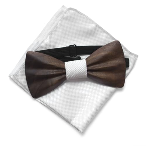 Cyriacus Holzfliege Einstecktuch Set Herren Holzfliegenset Fliege aus Holz,für Hochzeit Aufführungen Abschlussball Geschenk Cyriacus Holzfliege Einstecktuch Set Herren Holzfliegenset Fliege aus Holz,für Hochzeit Aufführungen Abschlussball Geschenk von Cyriacus