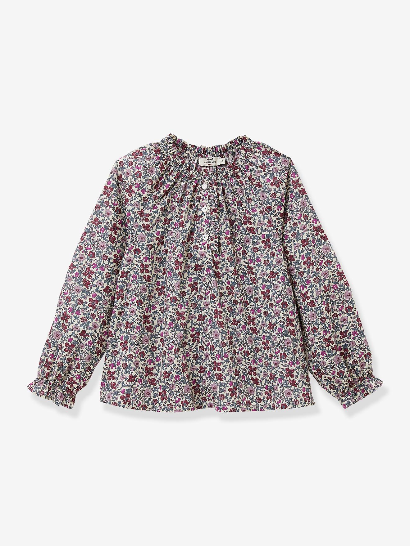 Bluse aus Libertystoff Meadow Mädchen CYRILLUS von Cyrillus