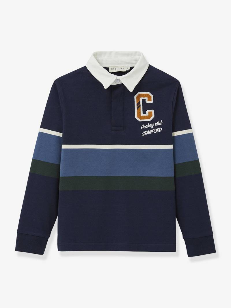 Gestreiftes Rugby-Poloshirt Jungen CYRILLUS von Cyrillus