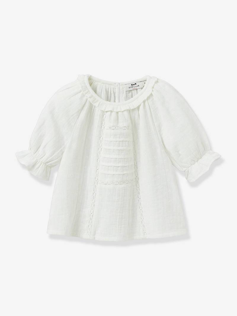 Mädchen Bluse aus Musselin mit Lochstickerei CYRILLUS von Cyrillus