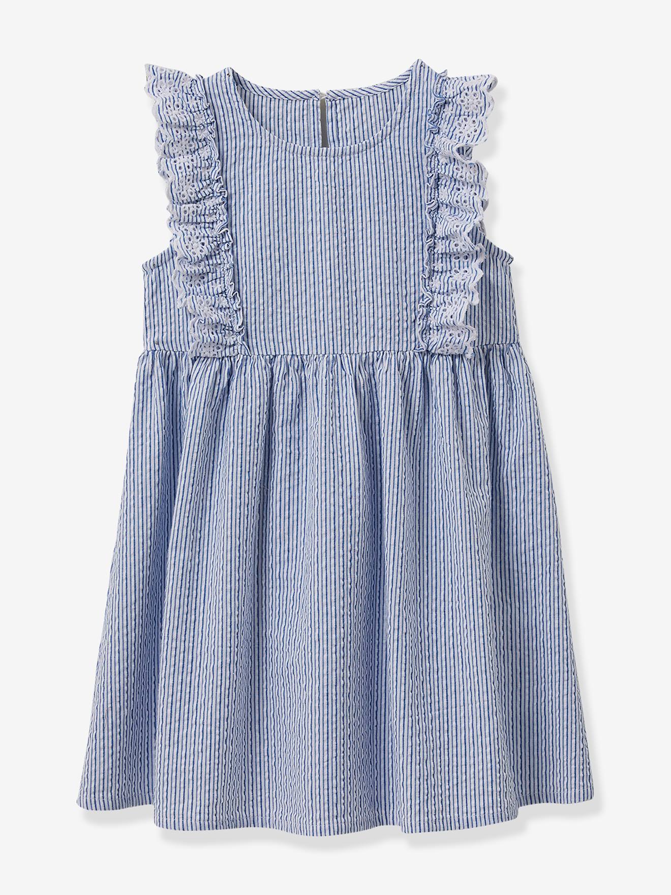 Mädchen Kleid aus Seersucker CYRILLUS Mädchen Kleid aus Seersucker CYRILLUS von Cyrillus