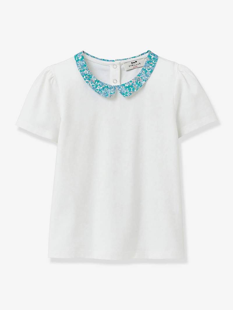 Mädchen T-Shirt mit Liberty-Bubikragen CYRILLUS aus Bio-Baumwolle von Cyrillus