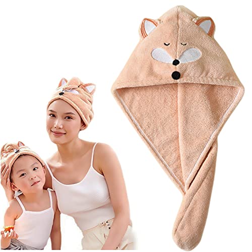 Anti-Frizz Damen Mikrofaser Haarturban mit Knopf, Mädchen Schnelltrocknend Haartrockentuch Turban Weiche Haar Handtuch Saugfähig Verdrehter Turban Kopfhandtuch Hut für alle Haartypen von Cysocool