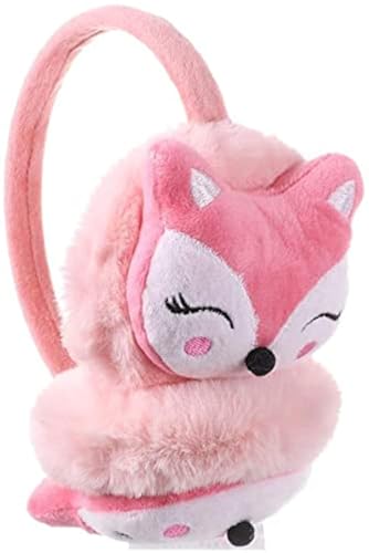Kinder Ohrenwärmer mit Tiermuster Fuchs Jungen Mädchen Warme Winter Ohrenschützer Kinder Outdoor Ski Faux Fur Earmuffs Weich Plüsch Ohrenschützer Kälteschutz Kalte Winterzubehör Outdoor Ohrenmuscheln von Cysocool