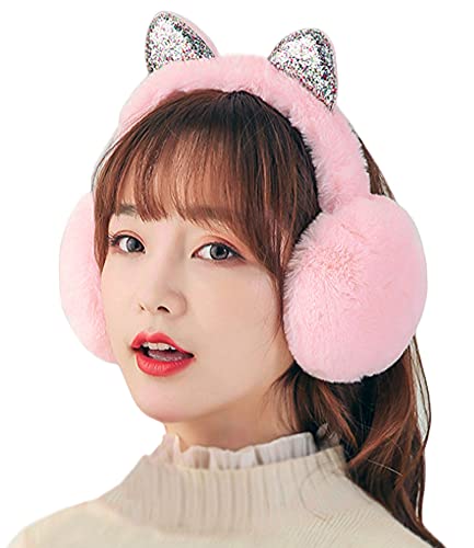 Kinder Ohrenwärmer mit Tiermuster Katze Jungen Mädchen Warme Winter Ohrenschützer Kinder Outdoor Ski Faux Fur Earmuffs Weich Plüsch Ohrenschützer Kälteschutz Kalte Winterzubehör Outdoor Ohrenmuscheln von Cysocool