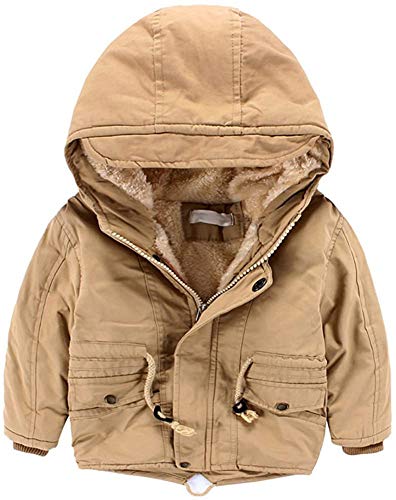 Cystyle Winterjacke für Kinder Jungen Mädchen Mantel Trenchcoat Outerwear mit Kapuzen (120CM/Körpergröße 104-112cm, Khaki) von Cystyle_Kinder