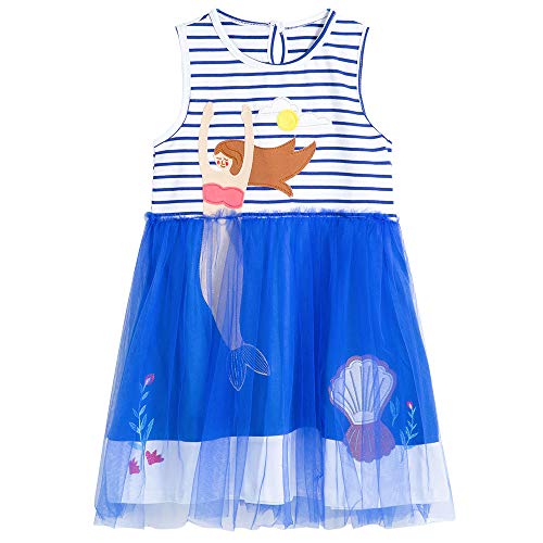 Cyxon Lächelndes Mädchen Sommerkleid Schmetterlingsdruck Kurzarm Baumwolle Blumendruck T-Shirt Kleid Lässige Kinderkleidung Für Mädchen Größe 98-128. as3, Numeric_Height, Numeric_116, NCS5811B, 110-11 von Cyxon Smiling