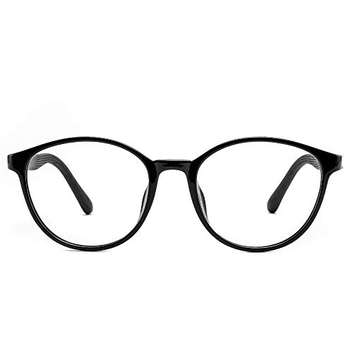 Cyxus Blaulichtfilter Brille Kinder, Brille Ohne Sehstärke, Anti Blaulicht Gläser, Computer PC Gaming Schwarz Brille von Cyxus