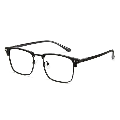 Cyxus Blaulichtfilter Brille Ohne Stärke Herren Damen Browline Computer Schutzbrille Bildschirmbrille Gaming Brille (8133 Schwarz) von Cyxus