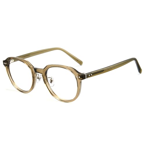 Cyxus Blaulichtfilter Brille Ohne Stärke Herren Damen Mode Computer Schutzbrille Bildschirmbrille Gaming Brille 8197 (Grüner Rahmen Transparente Linse) von Cyxus