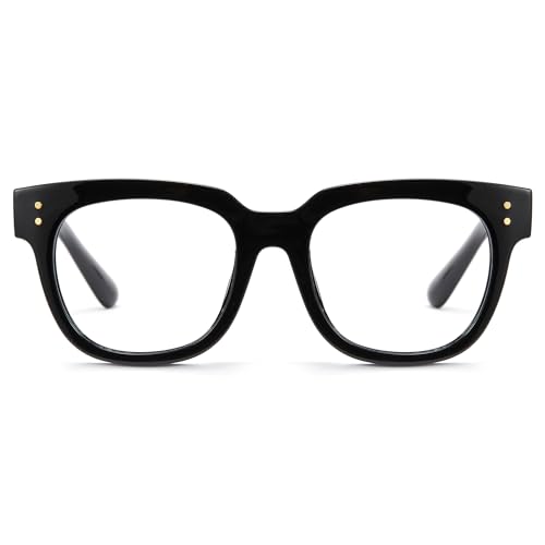 Cyxus Nerd Brille Ohne Stärke Blaulichtfilter Brille Herren Damen Mode Retro Brillenfassung Stil für PC TV Tablet Unisex (8153T01 Schwarz Cyxus Nerd Brille Ohne Stärke Blaulichtfilter Brille Herren Damen Mode Retro Brillenfassung Stil für PC TV Tablet Unisex (8153T01 Schwarz von Cyxus