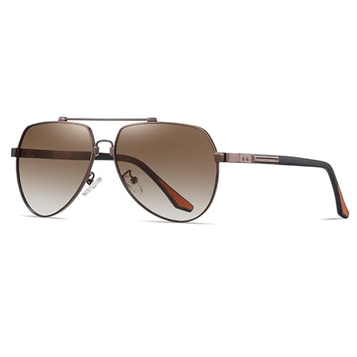 Cyxus Sonnenbrille Herren Damen Polarisiert Retro Klassisch Sonnenbrillen mit UV Schutz Fahrer Brille für Wandern Motorradfahren Golfen und Fischen (Braun Linse Braun Rahmen) von Cyxus