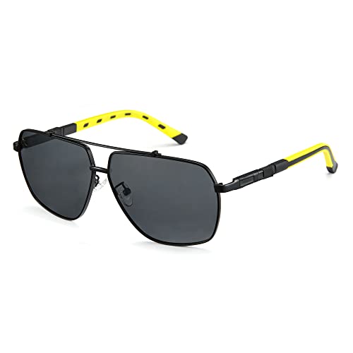 Cyxus Sonnenbrille Herren Damen Klassisch Polarisierte Sonnenbrillen UV 400 Schutz für Fahren Angeln Reisen（Schwarz） von Cyxus