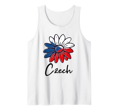 Ceska Republika Gänseblümchen Blume Tschechische Republik Flagge Mädchen Kinder Tank Top von Czech Republic Flag Designs