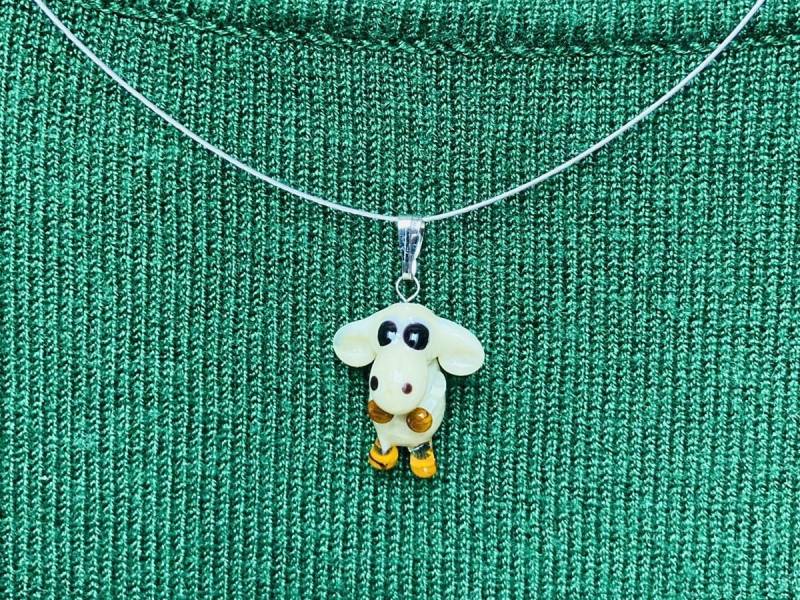 Schaf Glas Anhänger, Niedliche Mini Tiere, Handgemachte Schmuck Schaf Glas Anhänger, Niedliche Mini Tiere, Handgemachte Schmuck von CzechGlassShop