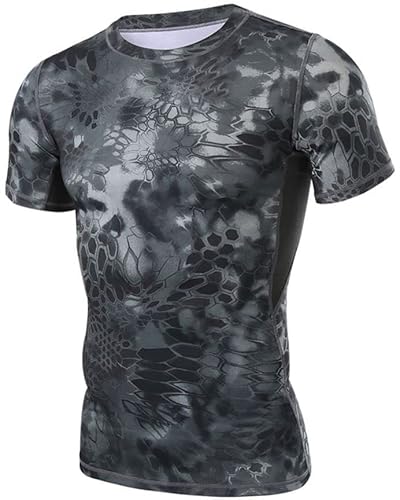 Czen Sport-T-Shirt, Herren, Militärhemd, Camouflage, schnell trocknend, taktisches T-Shirt, kurzärmelig, HM., L von Czen