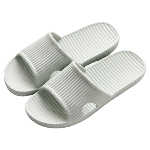 Czgcpyc Duschsandalen, Duschpantoffeln, Rutschfeste Indoor- und Outdoor-Bodensandalen, Weiche Schaumstoffe, Badeschuhe, Unisex, EU 37/38, Hellgrün von Czgcpyc