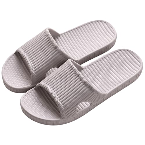 Czgcpyc Duschsandalen, Duschpantoffeln, Rutschfeste Indoor- und Outdoor-Bodensandalen, Weiche Schaumstoffe, Badeschuhe, Unisex, EU 39/40, Grau von Czgcpyc