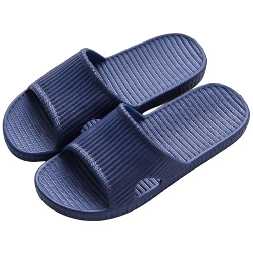 Czgcpyc Duschsandalen, Duschpantoffeln, Rutschfeste Innen- und Außenbodensandalen, Weiche Schaumstoffe, Badeschuhe, Unisex, EU 43/44, Blau von Czgcpyc