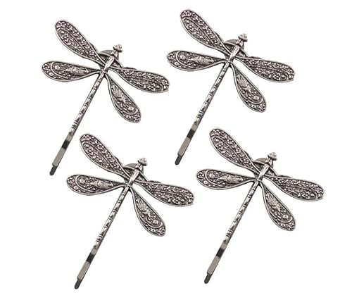 Haarspange mit Libellen-Motiv, Retro-Hochzeit, Antik-Haarspange, Braut-Kopfschmuck, Haarschmuck für Mädchen und Damen, Haarnadeln, französische Haarstylingnadeln, Dekorationen, 4 Stück Haarspange mit Libellen-Motiv, Retro-Hochzeit, Antik-Haarspange, Braut-Kopfschmuck, Haarschmuck für Mädchen und Damen, Haarnadeln, französische Haarstylingnadeln, Dekorationen, 4 Stück von Czhotg