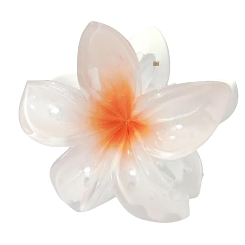 Weiße Blumen-Haarklammern, hawaiianische für Frauen, Plumeria für dünne, starke Haltung, Klauenklammern für Mädchen, adrette Blumen-Haarspange, Dekorationen von Czhotg