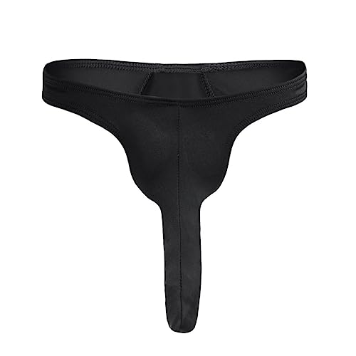 Czizitong Herren Elephant Bulge Pouch Tanga Unterwäsche Herren Tanga G-String Unterhose (Schwarz) von Czizitong