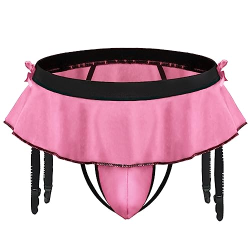 Czizitong Sissy Pouch Höschen Herren Rock Sexy Dessous Boxershorts Unterwäsche (Rosa) von Czizitong