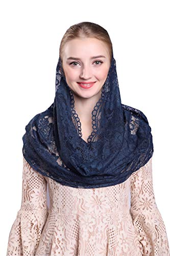 Czy accessories Damen weich und bequem mantilla veils katholische unendlichkeit stil kapelle schleier mantilla latein messen über 45.2x25.5zolles dunkelblau Czy accessories Damen weich und bequem mantilla veils katholische unendlichkeit stil kapelle schleier mantilla latein messen über 45.2x25.5zolles dunkelblau von Grettytling