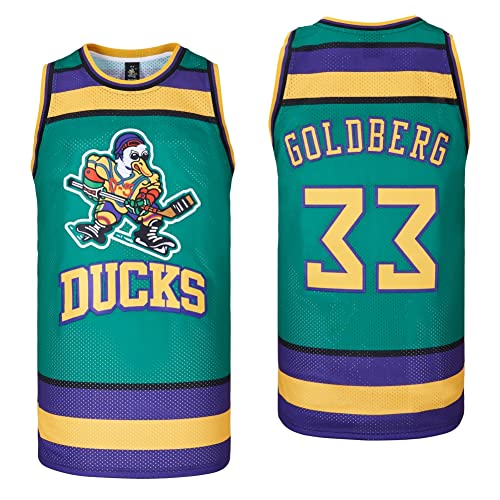 D-5 Herren Mighty Ducks Trikot #33 Goldberg #66 Bombay #96 Conway #99 Banks Trikot Basketballtrikot für Herren S-XXXL, #33 Grün, XL D-5 Herren Mighty Ducks Trikot #33 Goldberg #66 Bombay #96 Conway #99 Banks Trikot Basketballtrikot für Herren S-XXXL, #33 Grün, XL von D-5