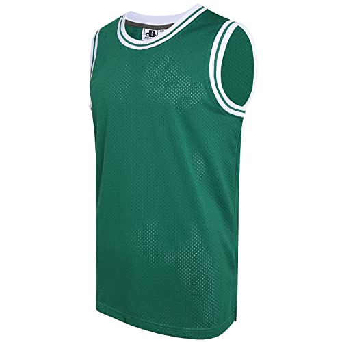 Dehaner Basketball-Trikot für Herren, Mesh-Training, Übung, Sport, Team-Uniformen, Fans-Outfits, Weißes Jersey mit Rundhalsausschnitt, Mittel von D DEHANER