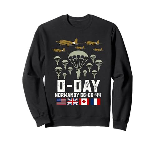 D-Day 81. Jahrestag 1944 Fallschirmjäger Veteran Tribute Männer Sweatshirt von D-Day 81st Anniversary Normandy Remembrance Tees