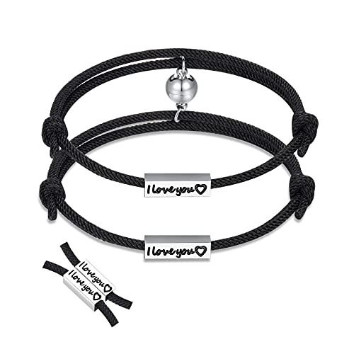 D Dongjiangjin Gift Pärchen Armband, Pärchen Paar Partner Geschenk für ihn, Magnet Armband Pärchen Partner Jahrestag Geburtstag Weihnachten Geschenk für Ihn Freund Freundin von D Dongjiangjin Gift