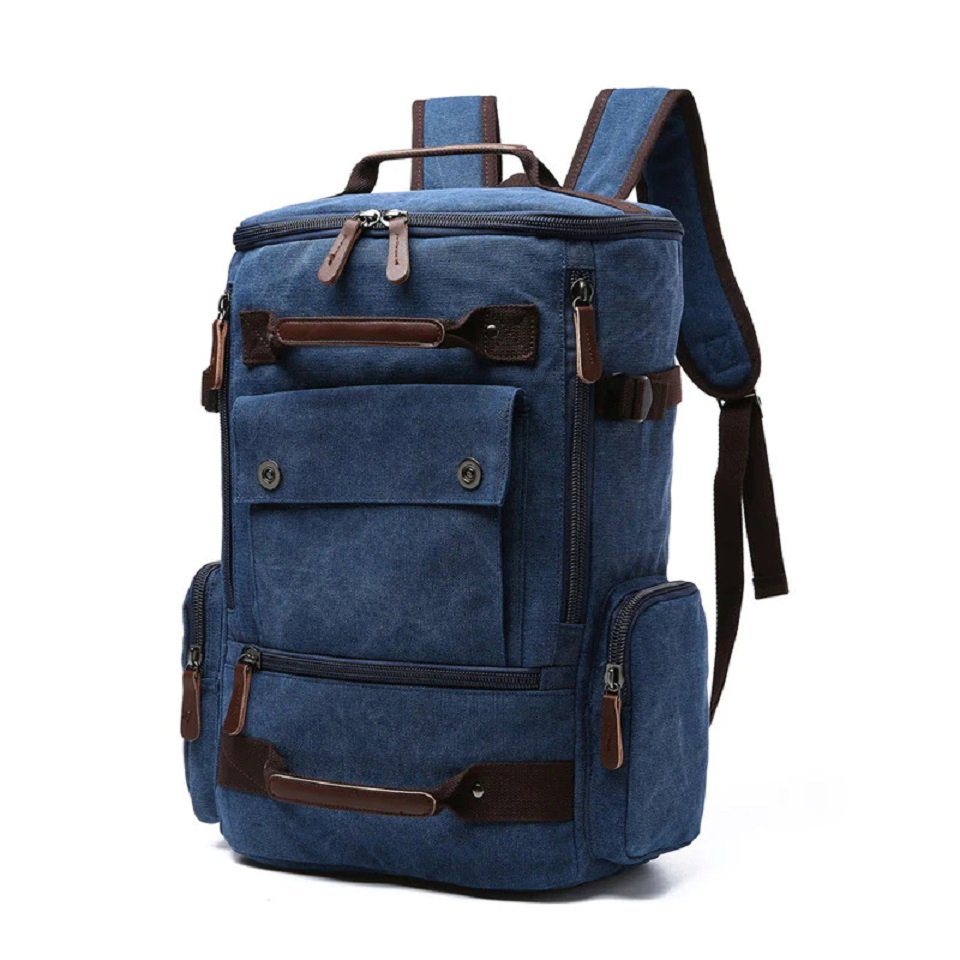 D-IDEAZ Notebook-Rucksack Premium Rucksack für Herren aus Canvas, Fach für Laptop und Notebook von D-IDEAZ