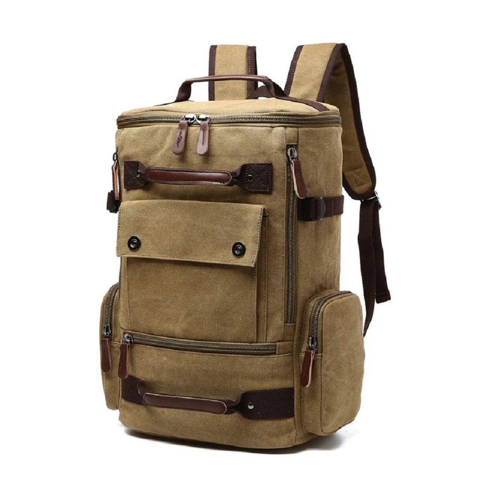 D-IDEAZ Notebook-Rucksack Premium Rucksack für Herren aus Canvas, Fach für Laptop und Notebook von D-IDEAZ