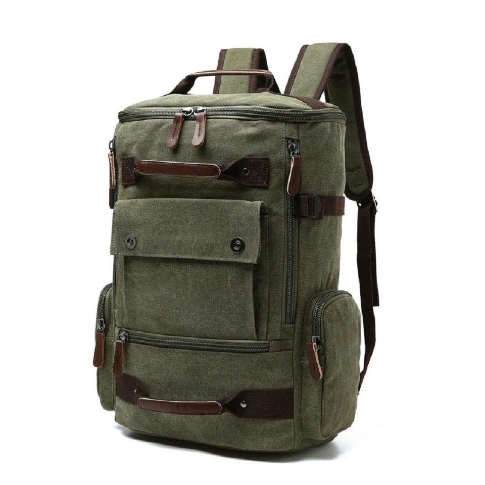 D-IDEAZ Notebook-Rucksack Premium Rucksack für Herren aus Canvas, Fach für Laptop und Notebook von D-IDEAZ