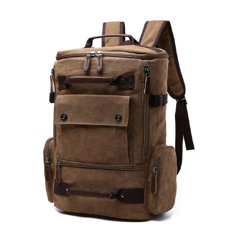 D-IDEAZ Notebook-Rucksack Premium Rucksack für Herren aus Canvas, Fach für Laptop und Notebook von D-IDEAZ