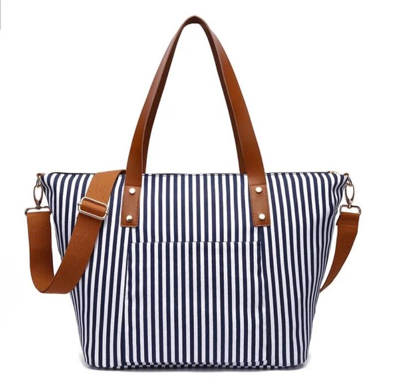 D-IDEAZ Umhängetasche Modische D-IDEAZ Umhängetasche für Damen, Weiß mit Braun, 33x33 cm von D-IDEAZ