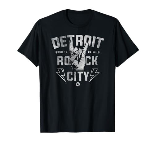 Detroit City Style Bekleidung für Herren und Damen – Detroit Rock City T-Shirt von D R DETROIT REBELS